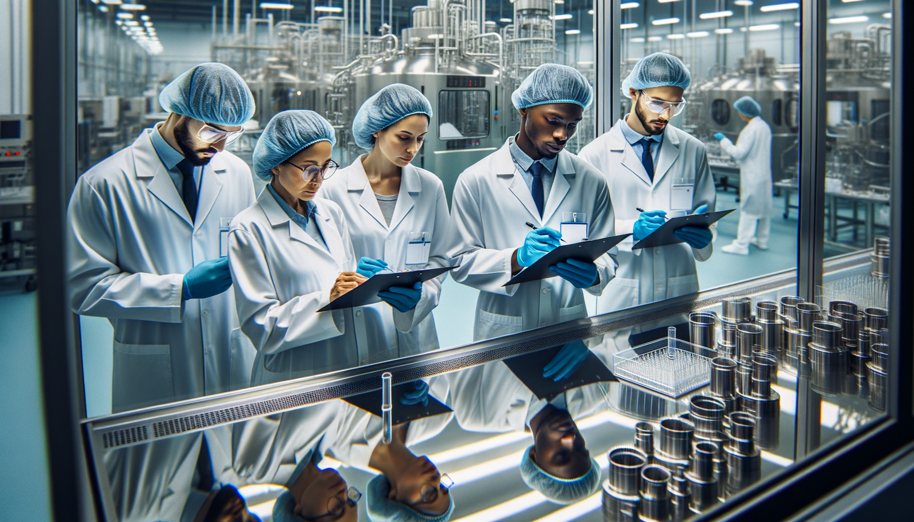 Image for FDA inspection: QA team evaluating sterile manufacturing